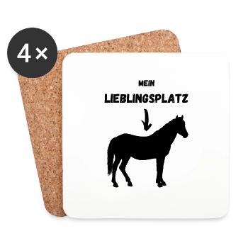 Mein Lieblingsplatz - Untersetzer (4er-Set) - Weiß - Vorne