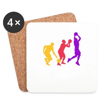 Basketball Squad - Untersetzer (4er-Set) - Weiß - Vorne