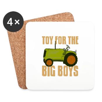 Toy For The Big Boys Retro Awesome Farmer Designs - Dessous de verre (lot de 4) - blanc - Devant