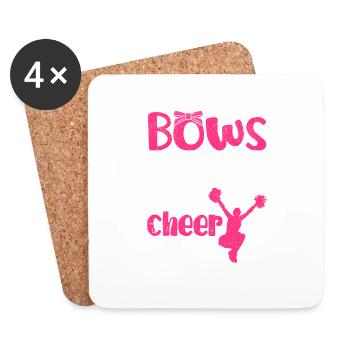 Bows & Bling It's A Cheer Thing Funny Cheerleaders - Coasters (set of 4) - white - Front
