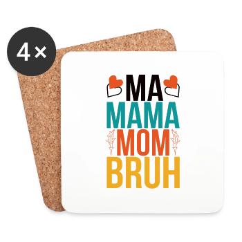 Beste Mama Überhaupt Muttertag Mutter Geschenk - Untersetzer (4er-Set) - Weiß - Vorne