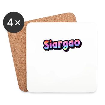 Vintage Philippines Holiday Asia Siargao - Coasters (set of 4) - white - Front