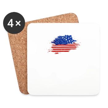 American fencing equipment Patriotic USA - Coasters (set of 4) - white - Front