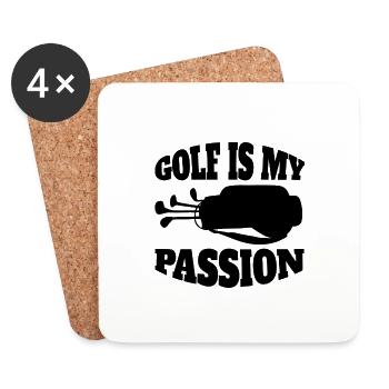 Golf Spruch Golfball Golfschläger Golfspielerin - Untersetzer (4er-Set) - Weiß - Vorne
