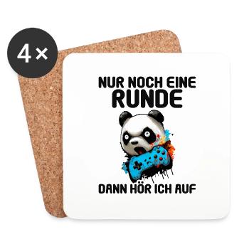 Nur noch eine Runde dann hör ich auf Kinder Gaming - Untersetzer (4er-Set) - Weiß - Vorne