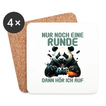 Nur noch eine Runde dann hör ich auf Kinder Gaming - Untersetzer (4er-Set) - Weiß - Vorne