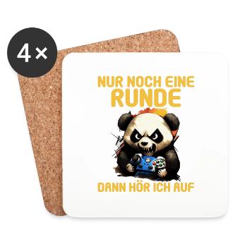 Nur noch eine Runde dann hör ich auf Kinder Gaming - Untersetzer (4er-Set) - Weiß - Vorne
