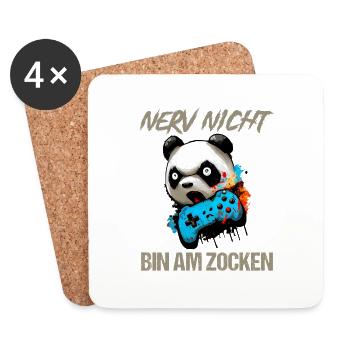Nur noch eine Runde dann hör ich auf Kinder Gaming - Untersetzer (4er-Set) - Weiß - Vorne