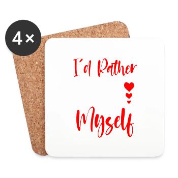 I'd Rather Date Myself 2 - Untersetzer (4er-Set) - Weiß - Vorne