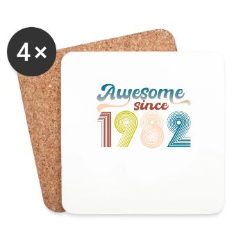 Born 1982 Retro 41st Birthday Limited - Coasters (set of 4) - white - Front