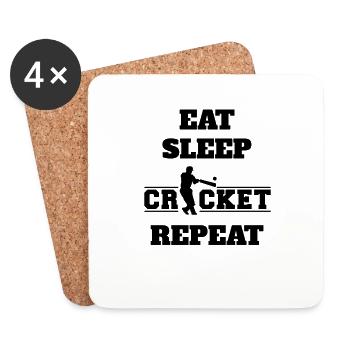 Cricket Team Cricket Slogan Cricket Fan Gift - Coasters (set of 4) - white - Front