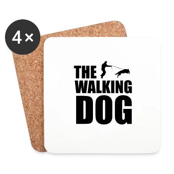 the walking dog in Black - Untersetzer (4er-Set) - Weiß - Vorne