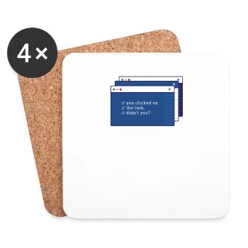 Hacker Programmeur Développeur Informatique - Dessous de verre (lot de 4) - blanc - Devant
