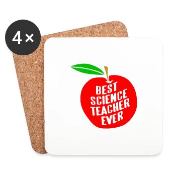 Best Science Teacher Ever Retro Teacher Designs - Coasters (set of 4) - white - Front
