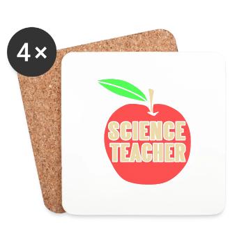 Science Teacher Cute Retro Teacher Designs - Coasters (set of 4) - white - Front