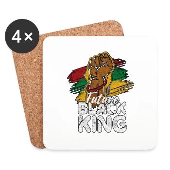 Future Black King Black History Month - Untersetzer (4er-Set) - Weiß - Vorne