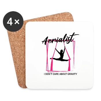 Aerial Silks for Aerial Yoga and Aerial Gymnastics - Coasters (set of 4) - white - Front