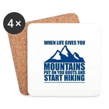 Quand la vie vous donne des montagnes 3 - Dessous de verre (lot de 4) - blanc - Devant