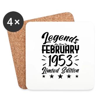 Geboren 1953. Geburtstagsgeschenk. - Untersetzer (4er-Set) - Weiß - Vorne