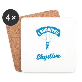 I survived my first skydiving - Coasters (set of 4) - white - Front
