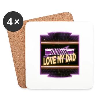 beach one family one team mother present idea - Coasters (set of 4) - white - Front