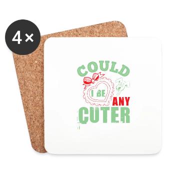 COULD I BE ANY CUTER DOG - Coasters (set of 4) - white - Front