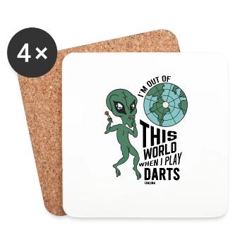 Extraterrestrial creature darts darts - Coasters (set of 4) - white - Front