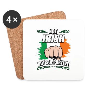 Not Irish But Supportive Travel Tourist Irish - Untersetzer (4er-Set) - Weiß - Vorne