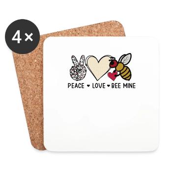 Bees Beekeeper Honey Bee Gift Idea Bee - Coasters (set of 4) - white - Front