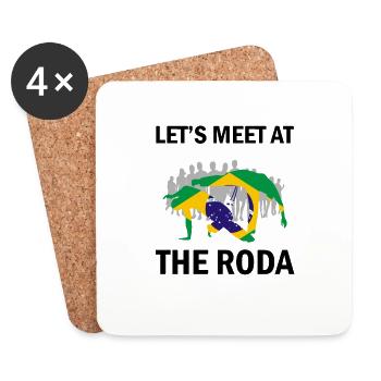 Ginga Capoeira für brasilianische Kampfsportarten - Untersetzer (4er-Set) - Weiß - Vorne