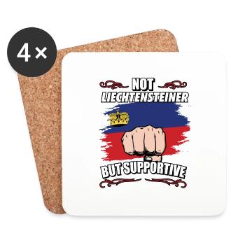 Not Liechtensteiner But Supportive Travel - Coasters (set of 4) - white - Front