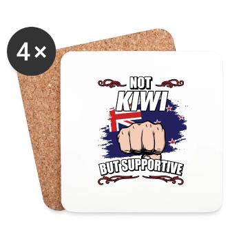 Pas Kiwi mais Voyage Touristique de soutien Kiwi Nouveau - Dessous de verre (lot de 4) - blanc - Devant
