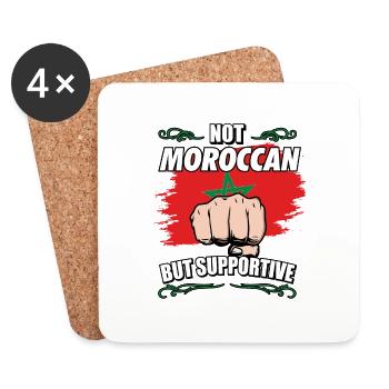 Not Moroccan But Supportive Travel Tourist Morocco - Untersetzer (4er-Set) - Weiß - Vorne