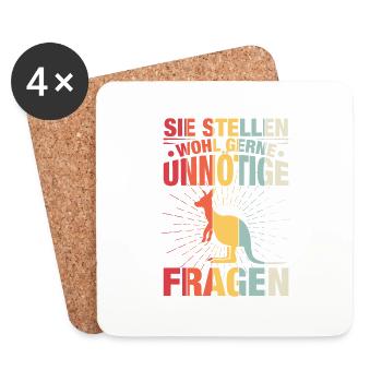 Sie Stellen Wohl Gerne Unnötige Fragen - Untersetzer (4er-Set) - Weiß - Vorne