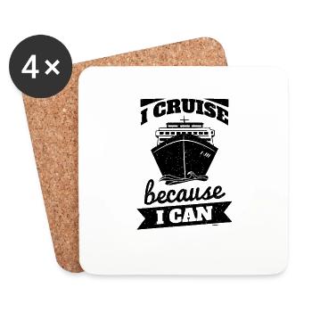Cruises because I can - Coasters (set of 4) - white - Front