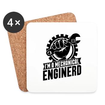 I'm A Mechanical Enginerd Engineering Engineer - Untersetzer (4er-Set) - Weiß - Vorne