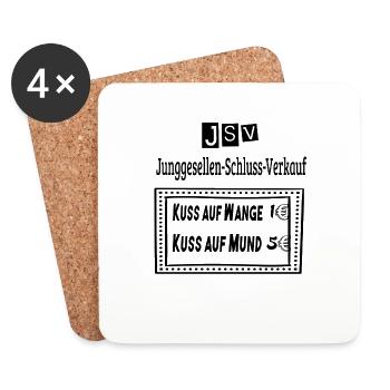 Bachelor Sale - Coasters (set of 4) - white - Front