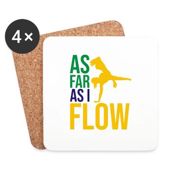 Afro-brasilianischer Tanz Spruch für Capoeira - Untersetzer (4er-Set) - Weiß - Vorne