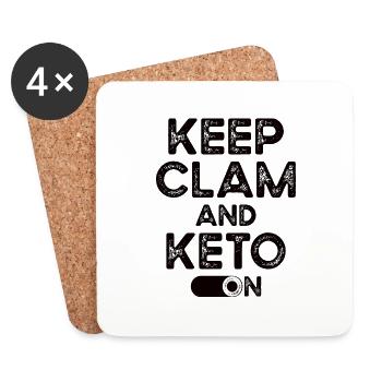 Keto Diät - Untersetzer (4er-Set) - Weiß - Vorne