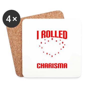 Je ne suis pas antisocial, j’ai roulé bas sur le charisme 5 - Dessous de verre (lot de 4) - blanc - Devant