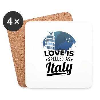 Italien - Untersetzer (4er-Set) - Weiß - Vorne