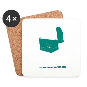 Easily Distracted By Trading Cards Card Collector - Coasters (set of 4) - white - Front