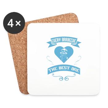 EUERY BARBECUE FEELS LIKE THE BEST ONE EVER - Coasters (set of 4) - white - Front