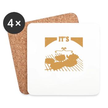 C’EST BARBECUE D’AVOIR UNE FOI AUDACIEUSE - Dessous de verre (lot de 4) - blanc - Devant
