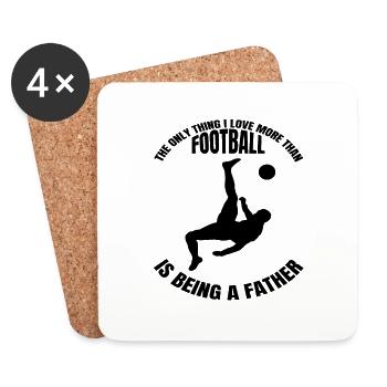 Fußballspieler Dad Fußballverein Fußballer Vater - Untersetzer (4er-Set) - Weiß - Vorne
