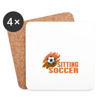 Education Is Important Sitting Soccer Importanter - Untersetzer (4er-Set) - Weiß - Vorne
