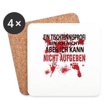 Tischtennis Zubehör Pingpong Motiv - Untersetzer (4er-Set) - Weiß - Vorne