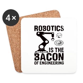 Programmeur de robots Technicien en automatisation - Dessous de verre (lot de 4) - blanc - Devant