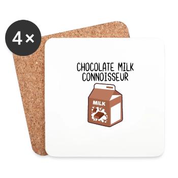 Schokoladen-Milch-Kenner - Untersetzer (4er-Set) - Weiß - Vorne