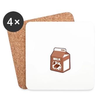 Schokoladen-Milch-Kenner - Untersetzer (4er-Set) - Weiß - Vorne